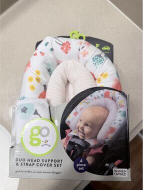 Goldbug Duo Head Support & Strap Cover Set 4 Piece Baby Stot
